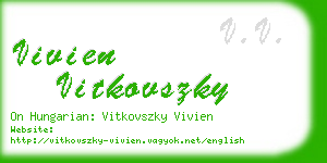 vivien vitkovszky business card